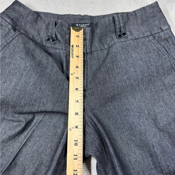 Sandro Sportswear Cotton Blend Stretch Jeans Wide Bootcut Leg Black Jeans Size 6 - Picture 7 of 14